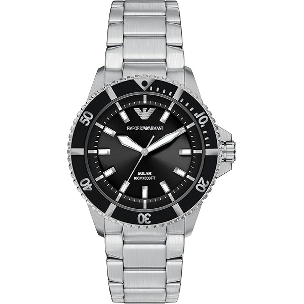 Amazon.com: Emporio Men's World Explorer Solar-Powered Three-Hand
